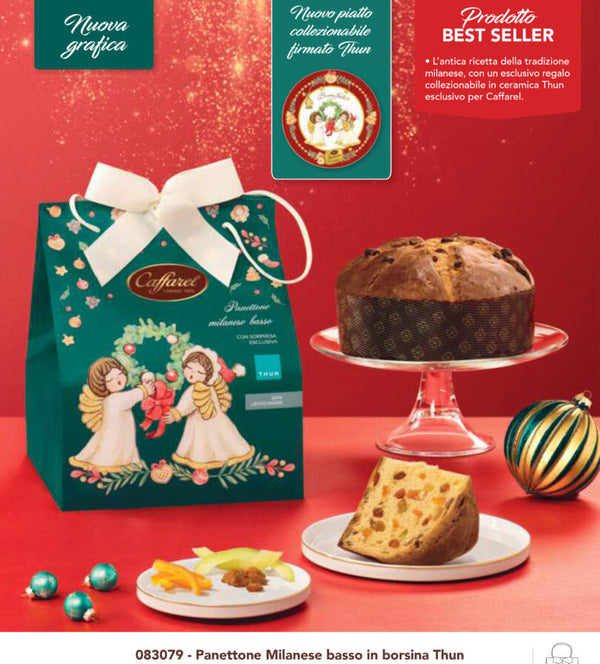 Caffarel Panettone Milanese basso in borsina Thun - 1000G