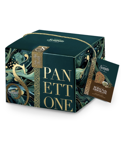 Scarpato - Panettone Dubai Style Chocolate - Pistacchio e Kataify - 800g